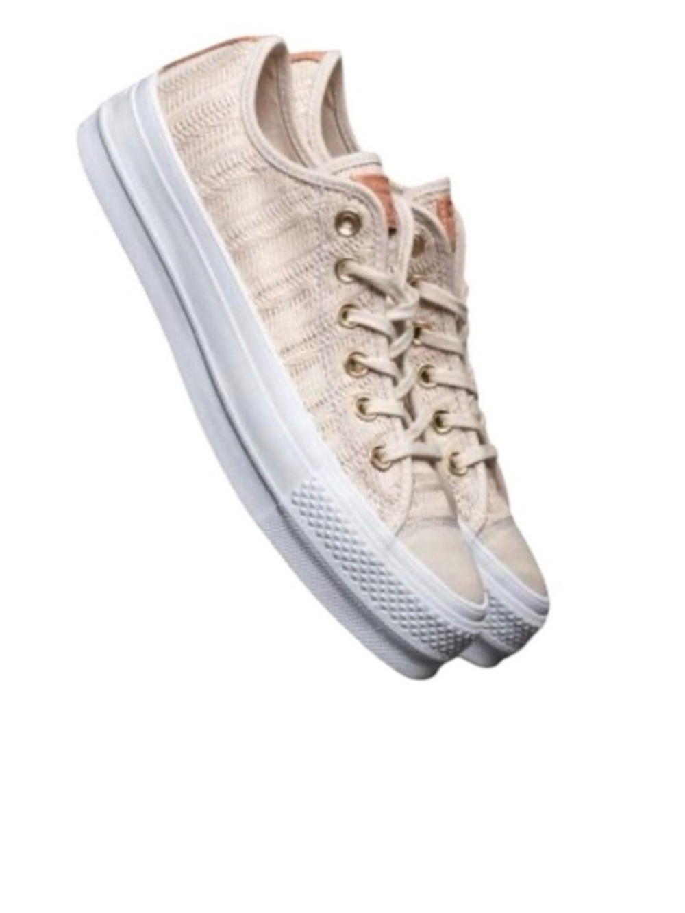 CONVERSE CHUCK TAYLOR Women’s ALL STAR LIFT OX Drift Wood/ White size 8 EUC